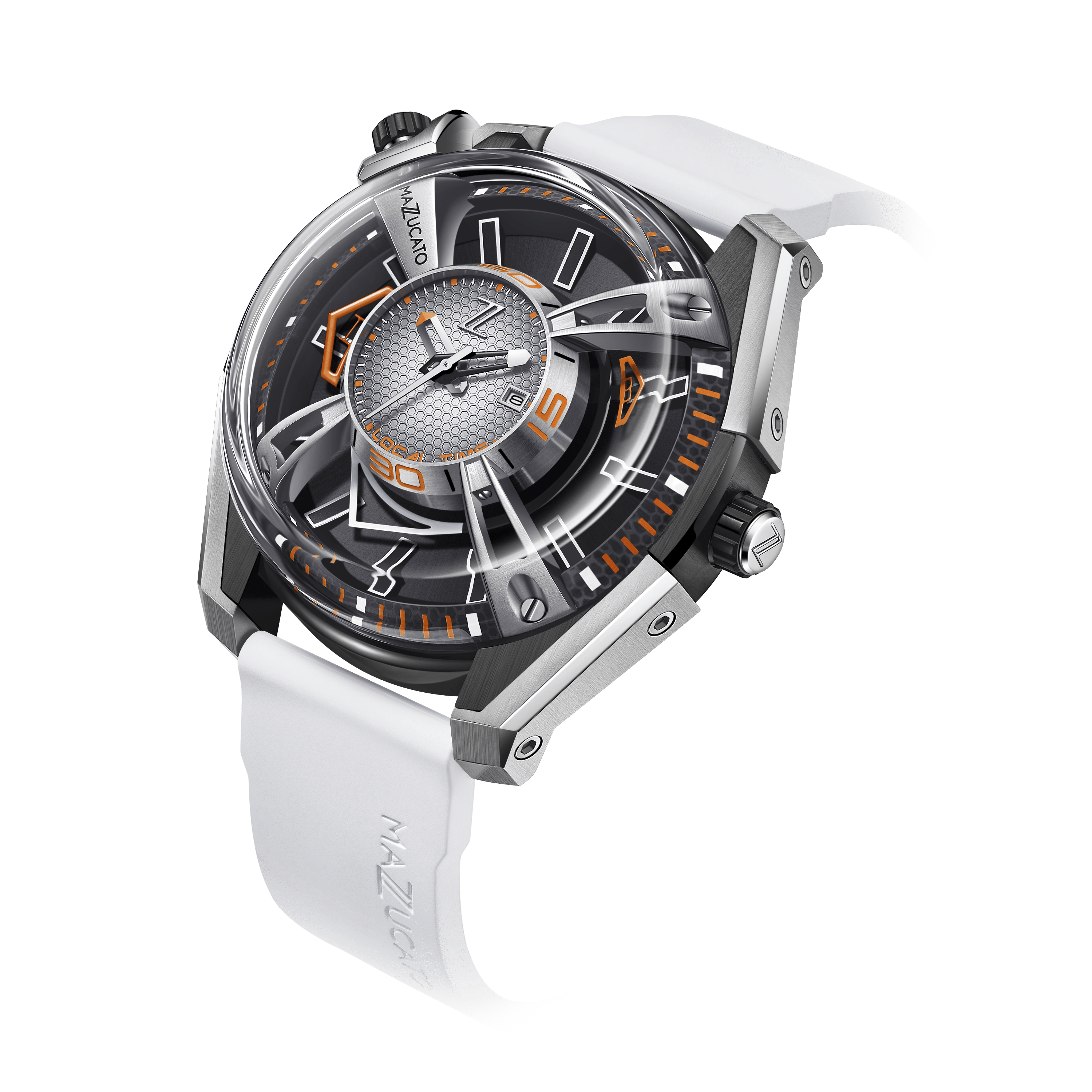Speake-Marin Dual Time Mint 42 mm Watch in Skeleton Dial